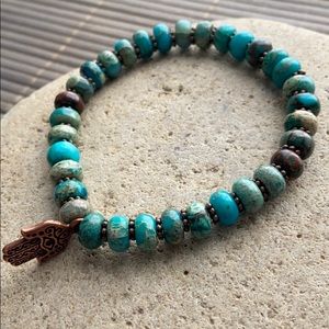 Hand Crafted Men's Bracelet Serpentine Jasper
